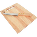 Rubberwood Cutting Board & Utility Knife